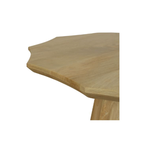 Table basse en manguier massif finition bois naturel style rustique avec cadre décoratif en métal - Product Image 3