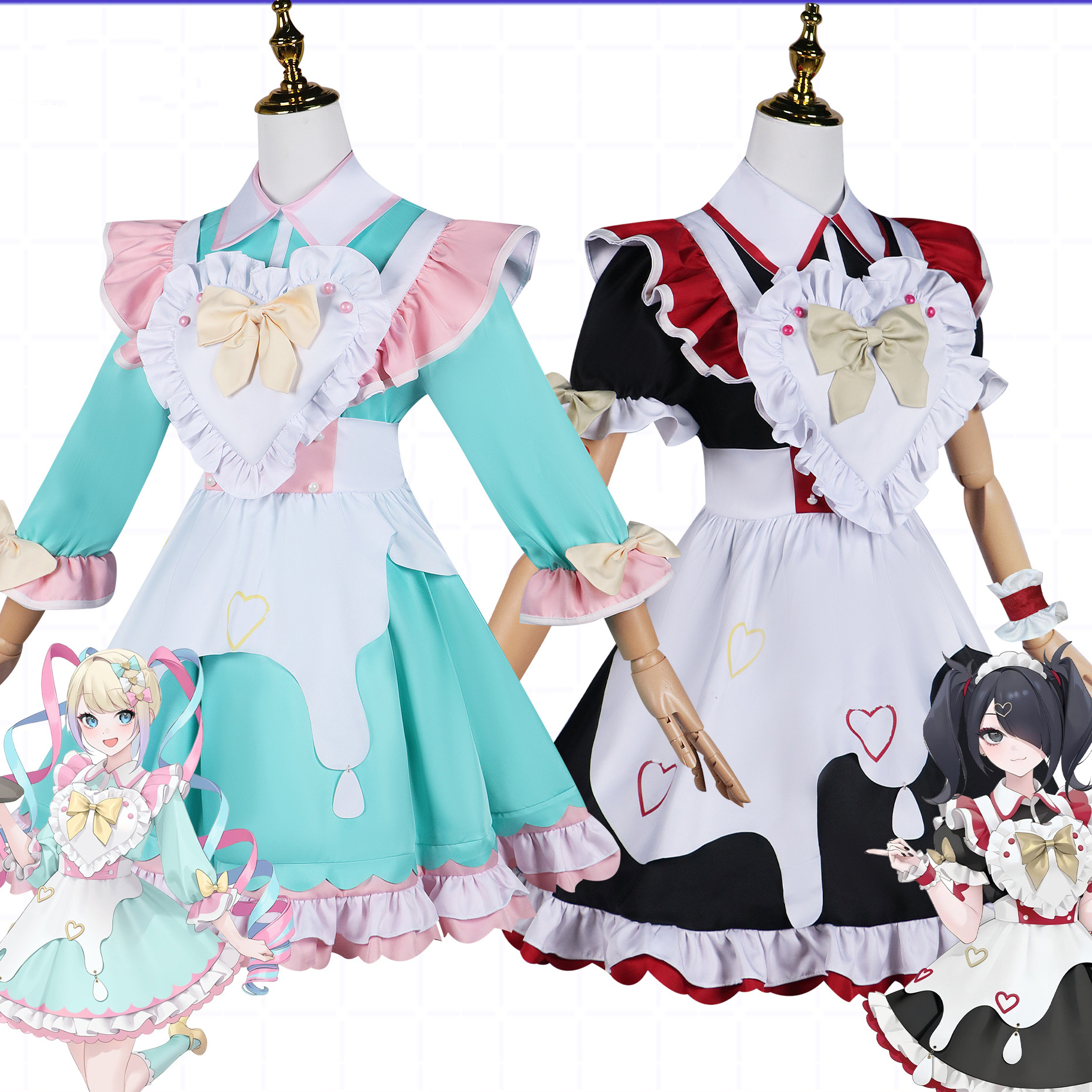 Juego NEEDY GIRL OVERDOSE vestido postre Paradise Maid vestido mujeres Halloween fiesta juego de rol Cos KAngel Ame Chan Cosplay disfraz