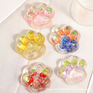 Jouet de décompression mignon en forme de patte de chat, en gelée de cire, saveur fraise et ananas - Product Image 2