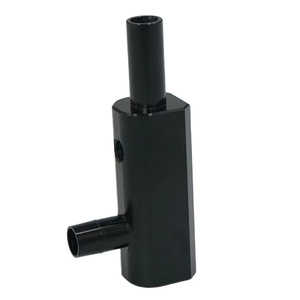 Conector de Eje Hexagonal de Aluminio Anodizado Negro Fresado por CNC Personalizado, Piezas de Posicionamiento de Cilindro y Pasador de Conexión Bidireccional - Product Image 5