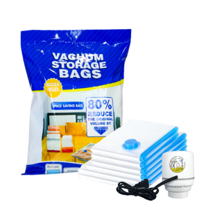 Sacchetto salvaspazio pieghevole antifungino <span class=keywords><strong>per</strong></span> vestiti con pompa elettrica <span class=keywords><strong>per</strong></span> il viaggio - Product Image 2