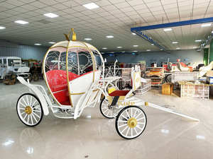 Chariot électrique de luxe orné blanc en forme de citrouille Cendrillon, vente directe usine, chariot de mariage, chariot de photographie de mariage - Product Image 3