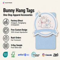 Étiquettes découpées personnalisées en forme de lapin mignon, étiquettes suspendues en dôme arqué, ensembles de cartes, étiquettes imprimées pastel pour vêtements de bébé