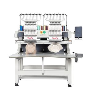 Máquina de bordar automática de 2 cabezales, 15/12 agujas, para gorras, camisetas, prendas terminadas, calcetines planos, uso doméstico y comercial. - Product Image 3