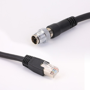 Câble Ethernet industriel KAICAP M12 mâle vers RJ45 mâle, noir - Product Image 4