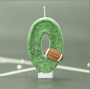 <span class=keywords><strong>Bougie</strong></span> d'<span class=keywords><strong>anniversaire</strong></span> numérique garçon <span class=keywords><strong>bougie</strong></span> de gâteau de rugby vert série de sports frais <span class=keywords><strong>bougie</strong></span> - Product Image 3