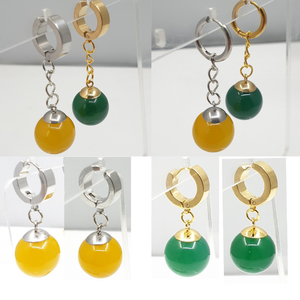 Boucles d'oreilles uniques <span class=keywords><strong>dragon</strong></span> <span class=keywords><strong>ball</strong></span> <span class=keywords><strong>z</strong></span> boucles d'oreilles clip en agate géode sans piercing - Product Image 2