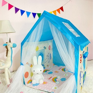 Carpa de juegos infantil para interiores, casa de dibujos animados, tela de PVC Oxford, para niños de 4 a 6 años, juguete de simulación. - Product Image 1