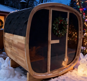 HELIUS Custom Luxury Traditional Outdoor 4person Sauna Outdoor Steam Sauna Modern Solid Wood Cube Sauna Room - Product Image 3