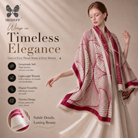 Écharpe florale chic pour femme, châle léger tissé pour le bureau et le quotidien, respirant, doux, élégant, pour toutes les saisons