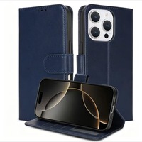 Étui portefeuille rétro en cuir PU avec porte-cartes et coque de protection en TPU pour iPhone 17e Air 16 Pro Max 15 14