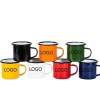 Tasses en émail modernes personnalisées avec logo coloré, qualité garantie, en métal et en fer, pour le café, le lait, la boisson