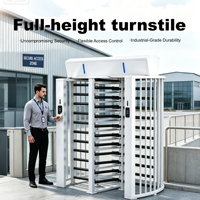 Tourniquet semi-automatique bidirectionnel pleine hauteur en acier inoxydable 304 pour zone résidentielle/usine
