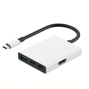 4 in 1 <b>USB</b> C <b>Hub</b> 3.0 Multi-Function Type C HDTV Adapter Converter 4K HDTV SD Docking Station ABS Laptop Charging Data Cable - Product Image 2