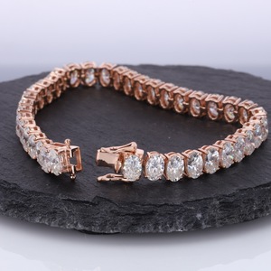 Trang sức cao cấp nam nữ dây chuyền tennis baguette <span class=keywords><strong>9K</strong></span> bạc 925 Moissanite VVS vòng tay tennis 3.5mm quà tặng dự tiệc vòng đeo tay thanh lịch - Product Image 6