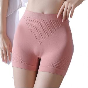Shorts de seguridad de cintura media para mujer, de algodón fino, tipo bóxer, talla grande, control de abdomen, antiexposición, uso diario, estilo boyshorts - Product Image 1