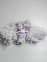 Poupées Vaudou Artisanales Originales Violettes, Poupées en Fil de Coton Coloré, Cadeau Surprise, Jouets pour Enfants, Surprise de Noël