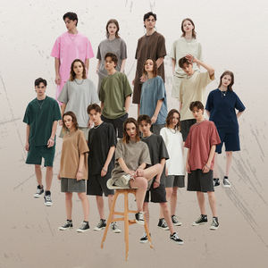 Camiseta de gran tamaño para hombre con lavado ácido y logotipo personalizado de algodón 100%, ropa de calle 250GSM, camiseta informal con cuello acanalado y hombros caídos - Product Image 1