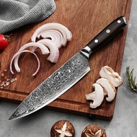 Ensemble de couteaux de cuisine japonais tranchants avec manche en bois de santal noir, comprenant couteaux à pain, couteaux à éplucher, couteaux à désosser, hachettes de boucher et de chef, et couteaux de Damas