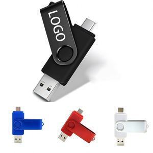 แฟลชไดรฟ์ USB 3.0 แบบ 2-in-1 หลายสี ทำจากโลหะ สำหรับของขวัญและโปรโมชั่น - Product Image 2