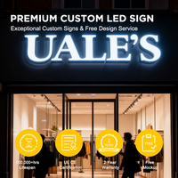 Lettres en relief LED sans bordure personnalisées, éclairées par l'avant, enseigne lumineuse 3D pour boutique de mode et magasin de détail