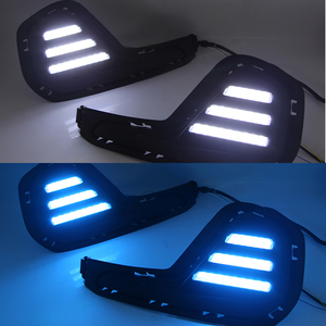 Luz LED de Conducción Diurna para Automóvil Chevrolet Cavalier <span class=keywords><strong>Onix</strong></span> 2019 2020 2021 2022, Lámpara <span class=keywords><strong>Antiniebla</strong></span> LED DRL, Señal de Giro Dinámica Amarilla - Product Image 2