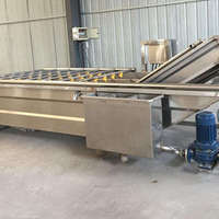 Fabrieks prijs roestvrij staal 304 automatische groente- en fruitwasmachine met motor & pomp