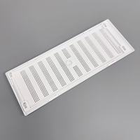 Grille en plastique fixe 9X3 blanche en PVC avec moustiquaire et débit d'air pour usage intérieur et extérieur