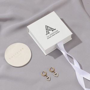 Boîte à bijoux personnalisée, boîte organisateur de bijoux en papier cartonné coulissant de luxe avec logo personnalisé, collier, boucles d'oreilles, bracelet, pendentif - Product Image 2