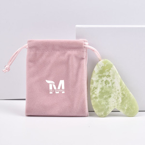 Mushang doğal yeşim taş gül kuvars kalp şekli siyah obsidyen Gua Sha yüz masaj Anti-Aging zayıflama çift silindirler - Product Image 3