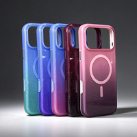 Coque arrière JOYPORODO B565 Ombrée Scintillante pour iPhone 17 18 Pro 17 18 Pro Max, Charge Magnétique, PC TPU Mince, OEM ODM Vente en Gros
