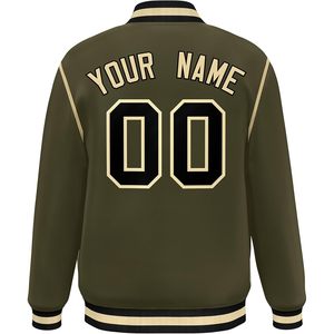 Customizable Baseball Bomber Jacket for Men Women & Youth-Casual Letterman Style with Personalized Logo/Text Free Customization - Product Image 2