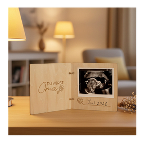 Cuaderno <span class=keywords><strong>de</strong></span> Madera, Regalo para el Día <span class=keywords><strong>de</strong></span> la Madre, Anuncio <span class=keywords><strong>de</strong></span> Embarazo, Álbum <span class=keywords><strong>de</strong></span> Fotos Conmemorativo Grabado con Láser, Madre e Hijo - Product Image 3