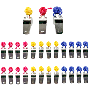 Sifflets porte-clés colorés d'autodéfense <span class=keywords><strong>anti</strong></span>-viol pour activité de survie <span class=keywords><strong>Sifflet</strong></span> pour <span class=keywords><strong>chien</strong></span> en aluminium et métal - Product Image 1