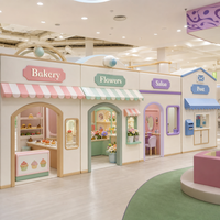 Aire de jeux intérieure pour enfants, thème Boulangerie et Ville de Rêve Pastel, avec Salon, Gestion de la Qualité ISO 9001 pour Espaces Commerciaux