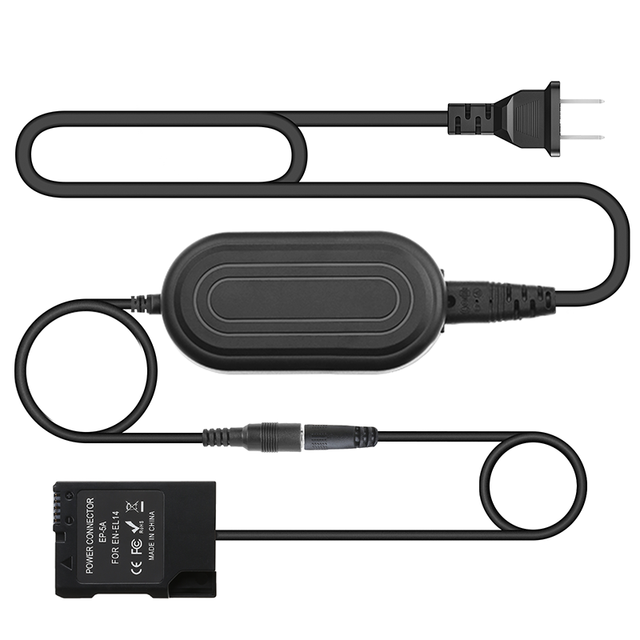 FB EN EL14 24W Type-C Power Supply Adapter for D3300 D3400 D3200 D3100 D5300 Cameras