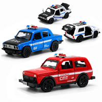 Coche de Metal Fundido a Presión a Escala 1:36, Lada Niva 2105 Clásico de Policía y Bomberos Rusos, Modelo YZ901-J de YZ Model, para Niños