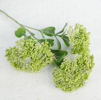 Fleur artificielle Babao multi-têtes, imitation de chou-fleur et de fruits de riz, écologique, haute simulation, pour Thanksgiving et mariage, vert
