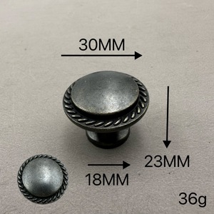 New Style Zinc Alloy <b>Black</b> Antique Classic Retro Cabinet Door Handle for Wardrobe Closet Bookcase Drawer with Golden Finish - Product Image 2