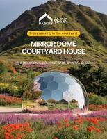 Tente dôme igloo pour 2 à 10 personnes, personnalisée, 6m x 4m, panneau PC transparent miroir, quatre saisons, imperméable, pour jardin extérieur