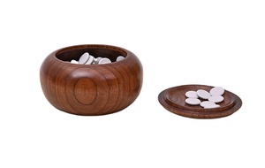 Contenedor de almacenamiento de juego de ajedrez Go de madera profesional hecho de bambú duradero - Product Image 4
