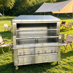 Máquina Brasileña Automática Giratoria para Asar a la Parrilla con Carbón/Estufa <span class=keywords><strong>de</strong></span> Gas LGP para Shawarma/Asador Eléctrico para Doner Kebab - Product Image 1