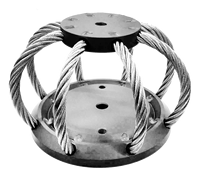 Structure de câble métallique circulaire en acier inoxydable 304/316 à amortissement directionnel pour l'isolation des impacts de transport
