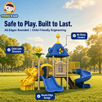 Équipement de jeu commercial en plastique pour enfants : ensembles de jeux, toboggan, pour parcs d'attractions, écoles, jardins et espaces de jeux extérieurs