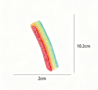 Bâton de bonbons gommeux extensible en TPR de 10,2 cm, enrobé de sucre arc-en-ciel, jouet souple anti-stress pour jeu d'imitation