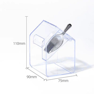 Contenitore per Caramelle in Acrilico di Grado Alimentare, Impilabile, con Paletta e Coperchio, per Bar del Caffè, Alimenti per Animali, Negozio di Caramelle - Product Image 2