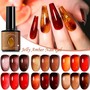 Esmalte de <span class=keywords><strong>Uñas</strong></span> en Gel Transparente, Kit para <span class=keywords><strong>Manicura</strong></span> y Arte de <span class=keywords><strong>Uñas</strong></span>, Color Blanco, Rojo Oscuro, Color Marrón, 8ml - Product Image 2