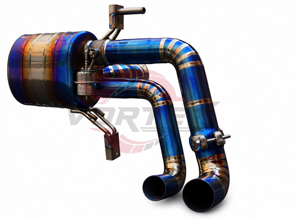 <b>Exhaust</b> for Audi R8 V10 4S Titanium Burnt Blue Valved Catback Muffler System OEM Tier Supplier - Product Image 5