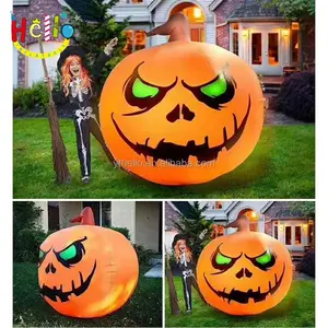 Hoge Kwaliteit Gigantische Opblaasbare Halloween Pompoen Met Led Licht/Halloween Opblaasbare Ballon Decoratie