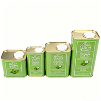 Boîte en fer blanc carrée à couvercle rabattable 150/175/250/500 ml, conteneur métallique personnalisé de qualité alimentaire pour huile de cuisson de truffes, avocats, noix et olives